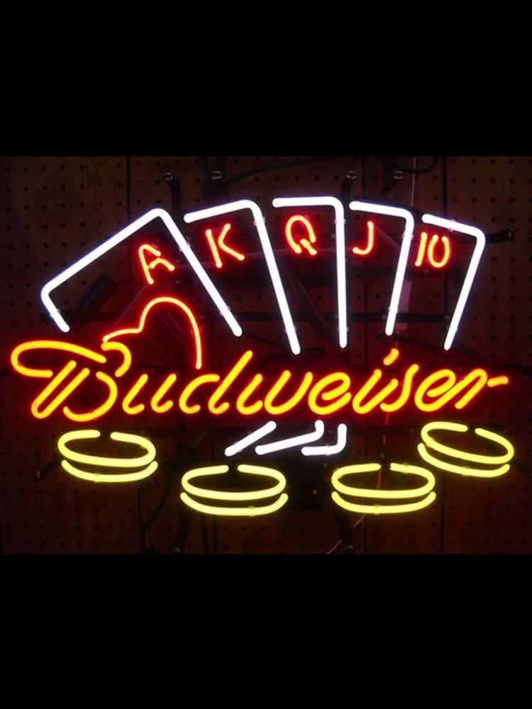 Neon Sign Budweiser poke neon bulbs club Lamp Handcrafted real glass Neon Bulbs Decorative Money Exchange Sign Pet Shop Sign
Neon Sign Budweiser poke neon bulbs club Lamp Handcrafted real glass Neon Bulbs Decorative Money Exchange Sign Pet Shop Sign