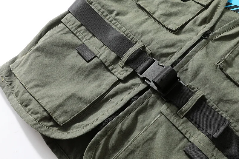 4 Colors Men High Streetwear Hip Hop Function Style Casual Cargo Vest Outerwear Male Women Multiple Pockets Sleeveless Jacket
4 Colors Men High Streetwear Hip Hop Function Style Casual Cargo Vest Outerwear Male Women Multiple Pockets Sleeveless Jacket