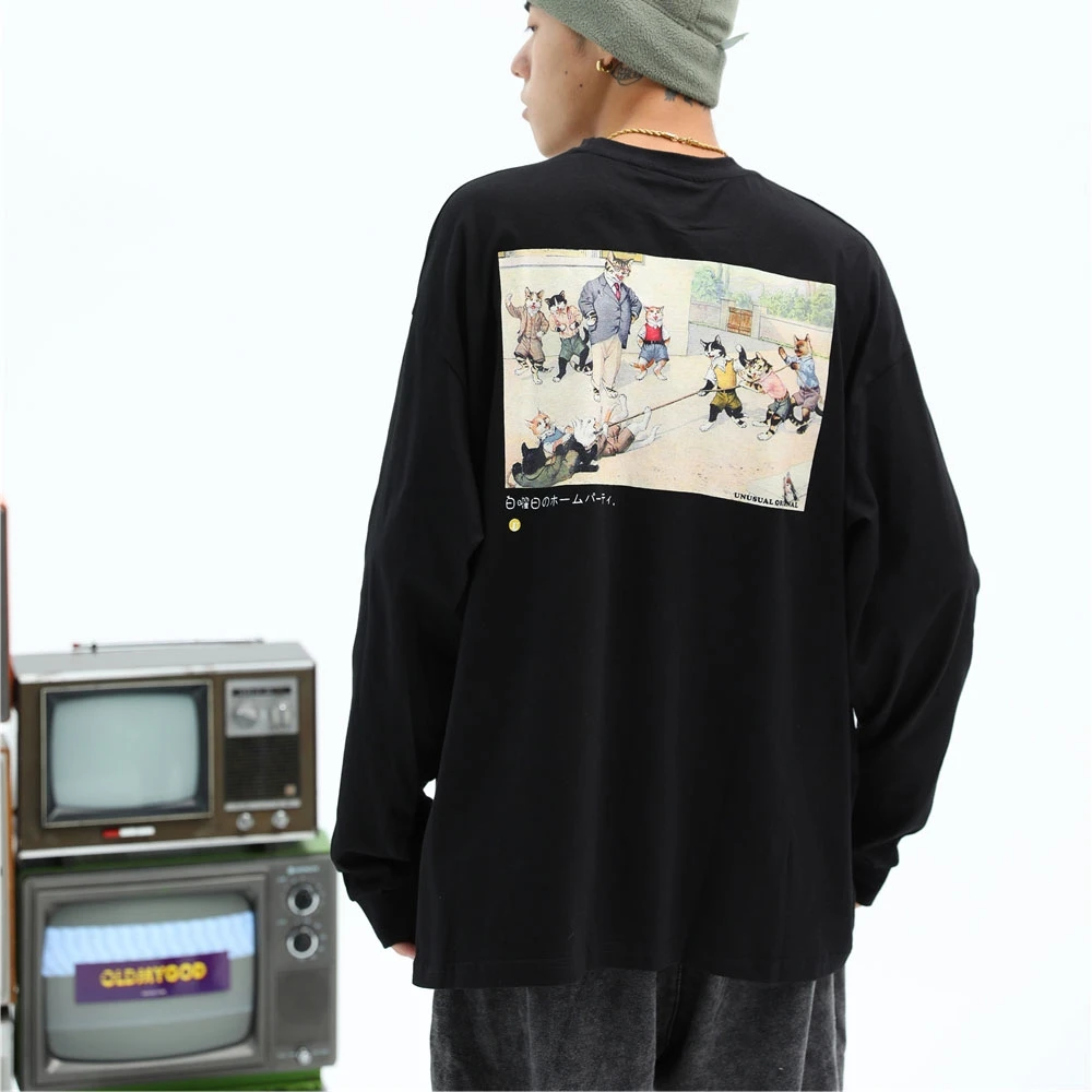 Dropshipping Funny Cats Tug of War Print Long Sleeve Cotton Tees Shirts Harajuku Hip Hop Casual Tshirts Tops Mens Streetwear
Dropshipping Funny Cats Tug of War Print Long Sleeve Cotton Tees Shirts Harajuku Hip Hop Casual Tshirts Tops Mens Streetwear