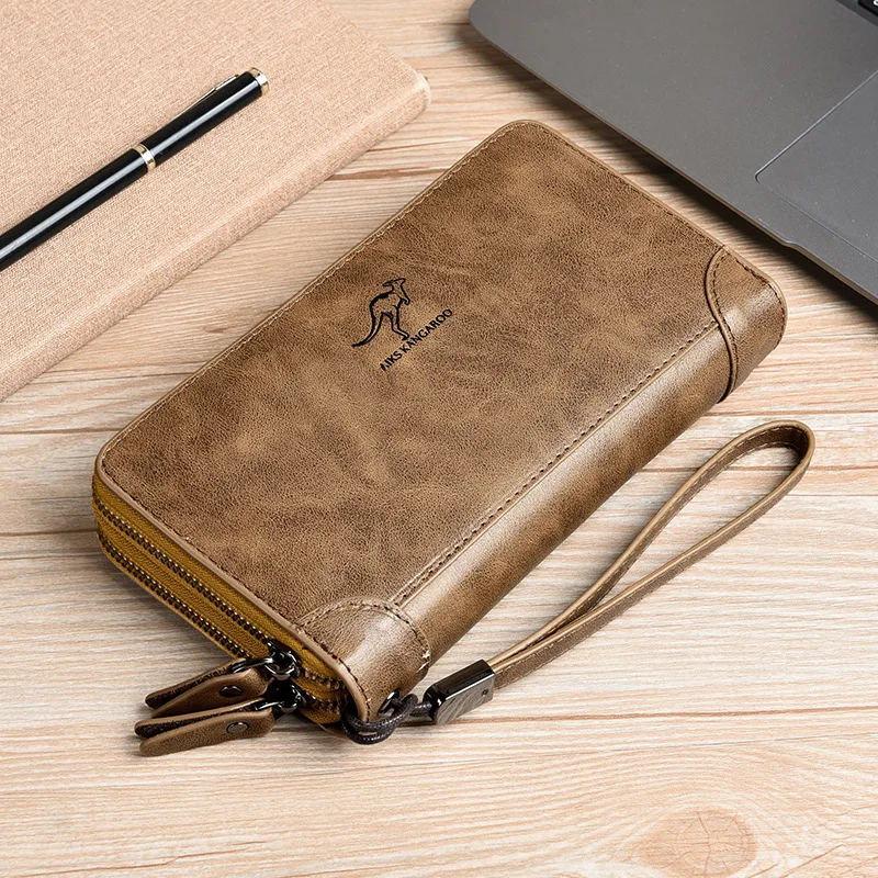 Fashion Pu Leather Men's Wallet with Zipper Vintage Large Long Male Wristlet Clutch Bag Money Purse Card Holder Coin Pocket 2021
Fashion Pu Leather Men's Wallet with Zipper Vintage Large Long Male Wristlet Clutch Bag Money Purse Card Holder Coin Pocket 2021