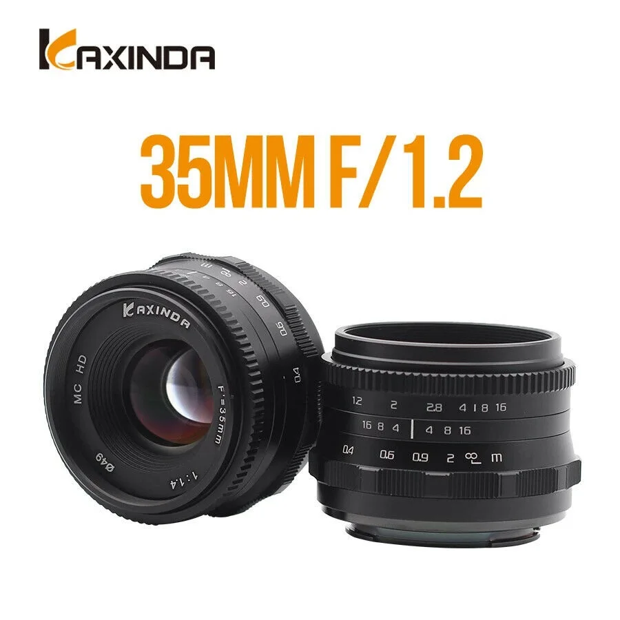 Ручной объектив Kaxinda 35 мм F1.2 для беззеркальной камеры Sony M4/3 Fuji Canon | Электроника