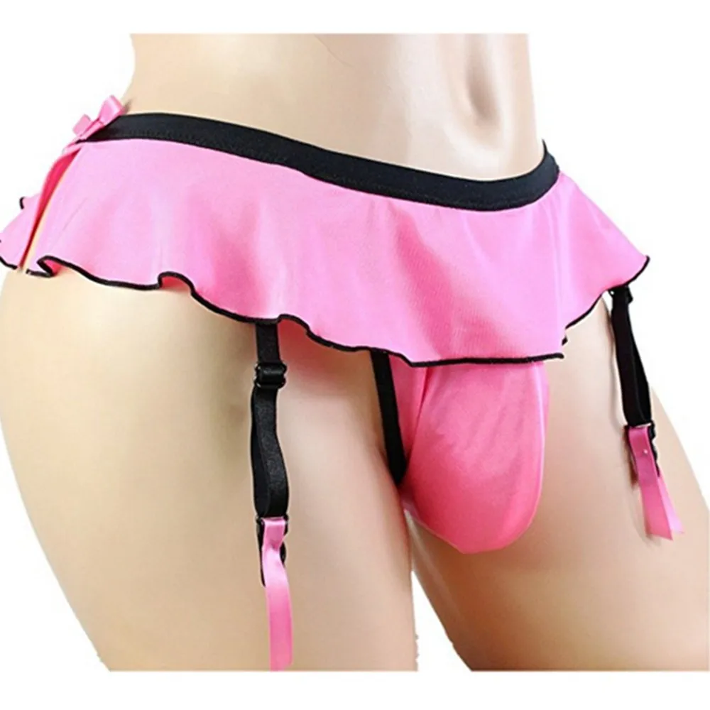 Men Sexy Nightclub Underwear Sexy Bikini Thongs Man's Bulge Pouch Panties Sissy Suspender Sock Brief Ruffled Decor Underpant
Men Sexy Nightclub Underwear Sexy Bikini Thongs Man's Bulge Pouch Panties Sissy Suspender Sock Brief Ruffled Decor Underpant