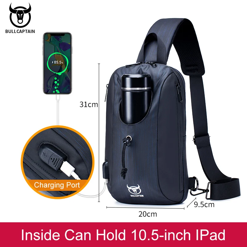 BULLCAPTAIN 2021 New Men's Multifunctional Messenger Bag USB Rechargeable Chest Backpack Waterproof Short Trip
BULLCAPTAIN 2021 New Men's Multifunctional Messenger Bag USB Rechargeable Chest Backpack Waterproof Short Trip