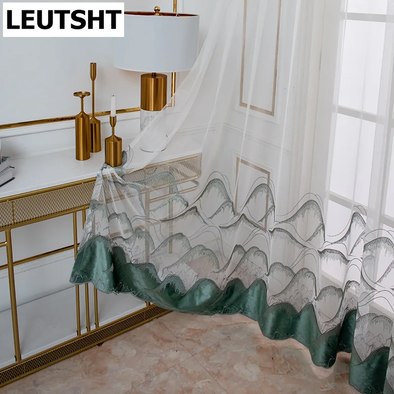 New Chinese Classic Luxury Hills Embroidery Tulle For Living Room Bedroom kitchen Sheer Window Curtain Drapes
New Chinese Classic Luxury Hills Embroidery Tulle For Living Room Bedroom kitchen Sheer Window Curtain Drapes
