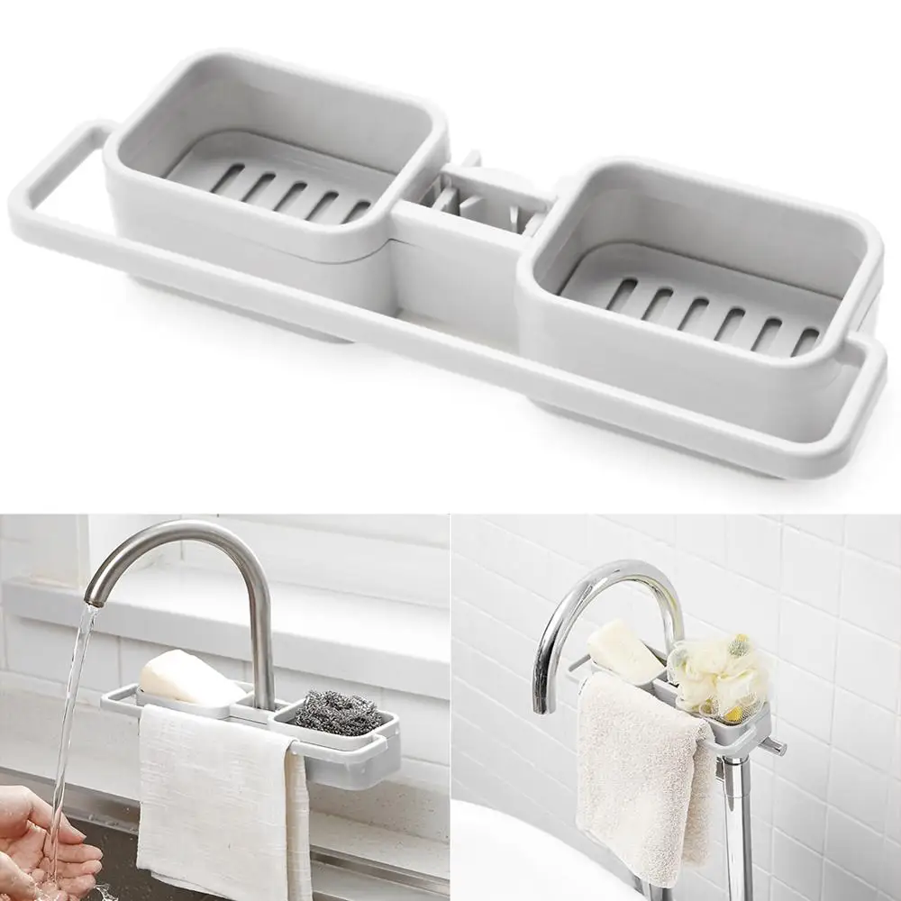 Double Sink Hanging Storage Rack Holder Faucet Clip Bathroom Kitchen Dishcloth Drain Dry Towel Organizer Accessorie Storage Box 
Double Sink Hanging Storage Rack Holder Faucet Clip Bathroom Kitchen Dishcloth Drain Dry Towel Organizer Accessorie Storage Box
