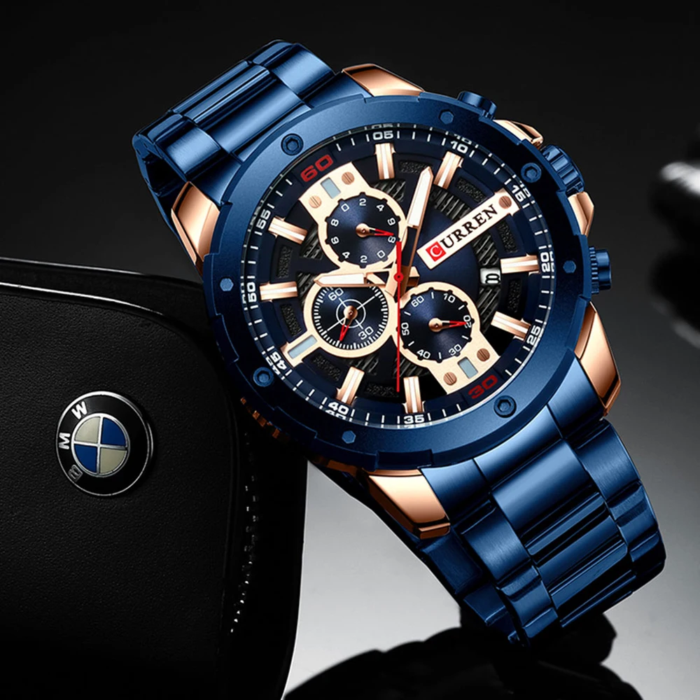 Sport Quartz Men's Watch New Luxury Fashion Stainless Steel Wristwatches Chronograph Watches for Male Clock Reloj Hombres
Sport Quartz Men's Watch New Luxury Fashion Stainless Steel Wristwatches Chronograph Watches for Male Clock Reloj Hombres