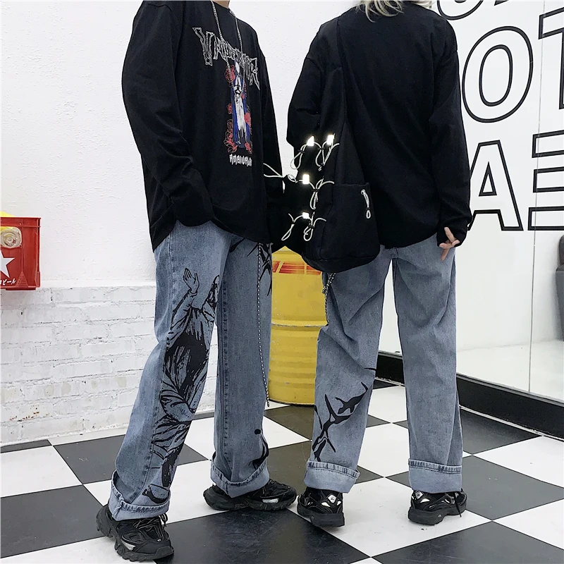 New Jeans for Women Vintage Denim Trousers Loose High Waist Pants Cotton Harajuku Comic Jeans Cartoon Jeans Female Pants #8519
New Jeans for Women Vintage Denim Trousers Loose High Waist Pants Cotton Harajuku Comic Jeans Cartoon Jeans Female Pants #8519