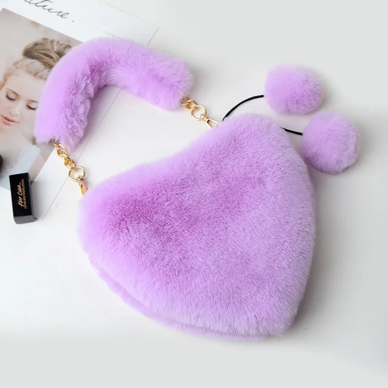 Ladies plush love handbag buckle cute sweet lady chain fake leather bag female party girlfriend girlfriend Christmas gift
Ladies plush love handbag buckle cute sweet lady chain fake leather bag female party girlfriend girlfriend Christmas gift
