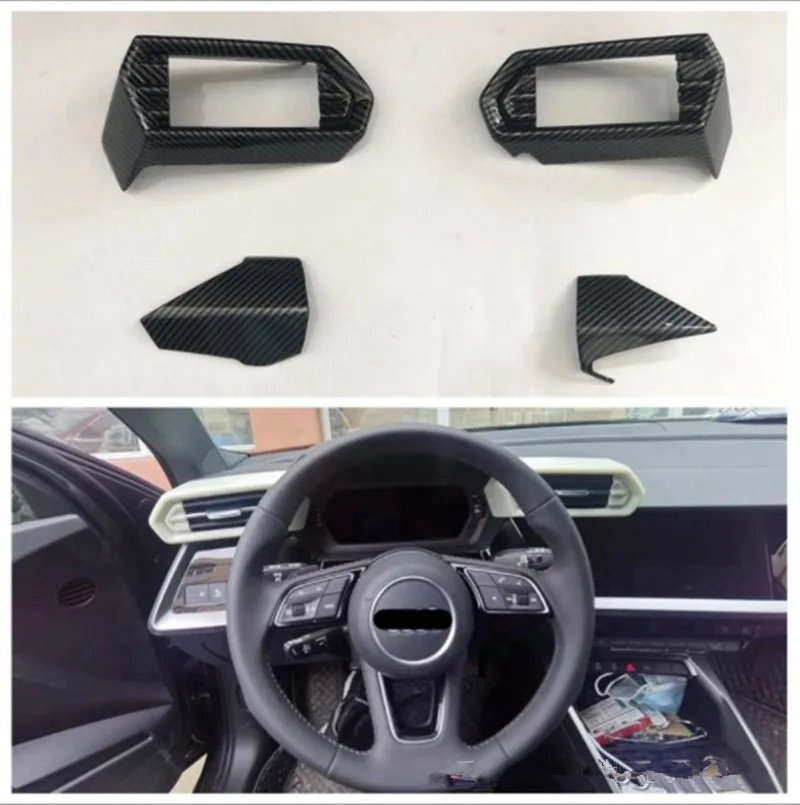 For Audi A3 A3L 2021 ABS Carbon Fiber Car Steering Wheel Side Air Outlet Cover Trim Car Styling Sticker
For Audi A3 A3L 2021 ABS Carbon Fiber Car Steering Wheel Side Air Outlet Cover Trim Car Styling Sticker
