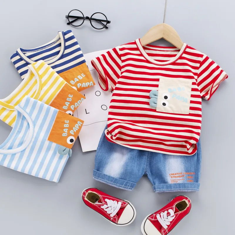 Baby Boys/Girls Clothing Sets Summer Baby Boys Clothes Suit Cartoon Cotton T-Shirt +Denim shorts 2pcs Clothes for Boys Summer
Baby Boys/Girls Clothing Sets Summer Baby Boys Clothes Suit Cartoon Cotton T-Shirt +Denim shorts 2pcs Clothes for Boys Summer