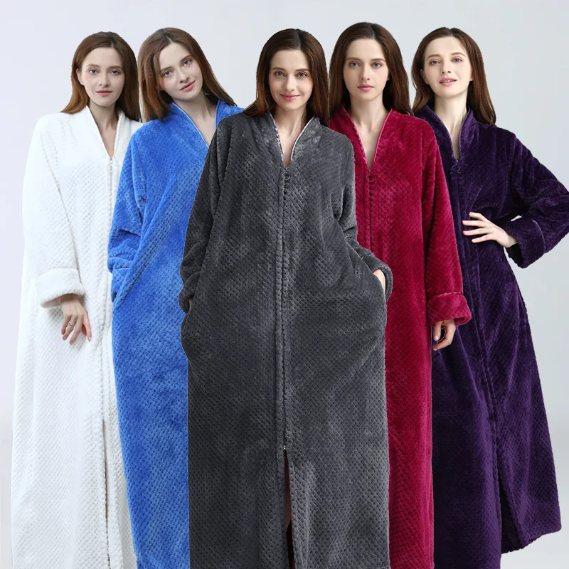 Women Plus Size Winter Thermal Long Bathrobe Thick Flannel Warm Kimono Bath Robe Lovers Dressing Gown Pregnant Bridesmaid Robes
Women Plus Size Winter Thermal Long Bathrobe Thick Flannel Warm Kimono Bath Robe Lovers Dressing Gown Pregnant Bridesmaid Robes