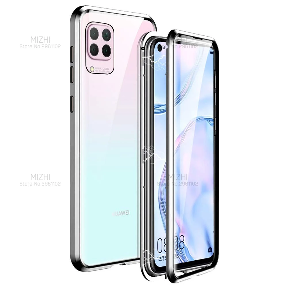 Чехол P40Lite 360, двухсторонние чехлы из стекла для Huawei P40 Lite, легкий магнитный металлический бампер, задняя крышка для P 40 Lite, легкая, с подсветко...
Чехол P40Lite 360, двухсторонние чехлы из стекла для Huawei P40 Lite, легкий магнитный металлический бампер, задняя крышка для P 40 Lite, легкая, с подсветко...