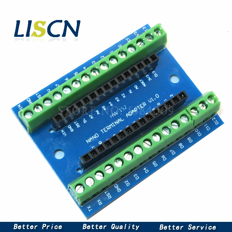 Standard Terminal Adapter Board For Nano 3.0 V3.0 AVR ATMEGA328P ATMEGA328P-AU Module Expansion Shiled Module
Standard Terminal Adapter Board For Nano 3.0 V3.0 AVR ATMEGA328P ATMEGA328P-AU Module Expansion Shiled Module