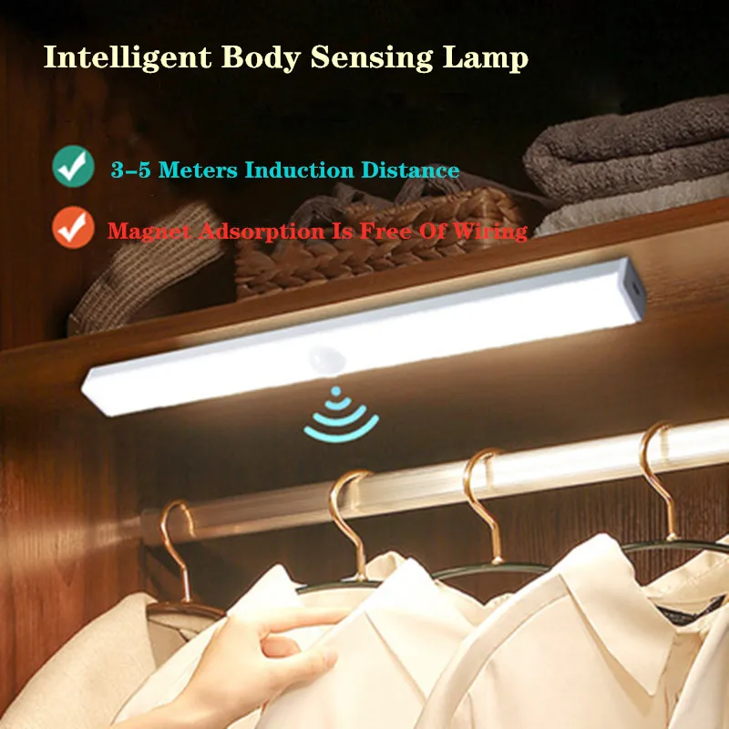 Светодиодный ночник с датчиком движения, беспроводной светильник с USB-зарядкой для спальни, ванной, кухни, кабинета, гардеробной
Светодиодный ночник с датчиком движения, беспроводной светильник с USB-зарядкой для спальни, ванной, кухни, кабинета, гардеробной