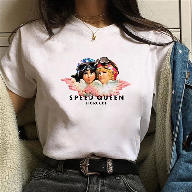 The Darling of God Print T-shirt FIshion O-neck Short Sleeve T shirt Harajuku Casual Women's Cherub T-shirt Street Wear Women To
The Darling of God Print T-shirt FIshion O-neck Short Sleeve T shirt Harajuku Casual Women's Cherub T-shirt Street Wear Women To