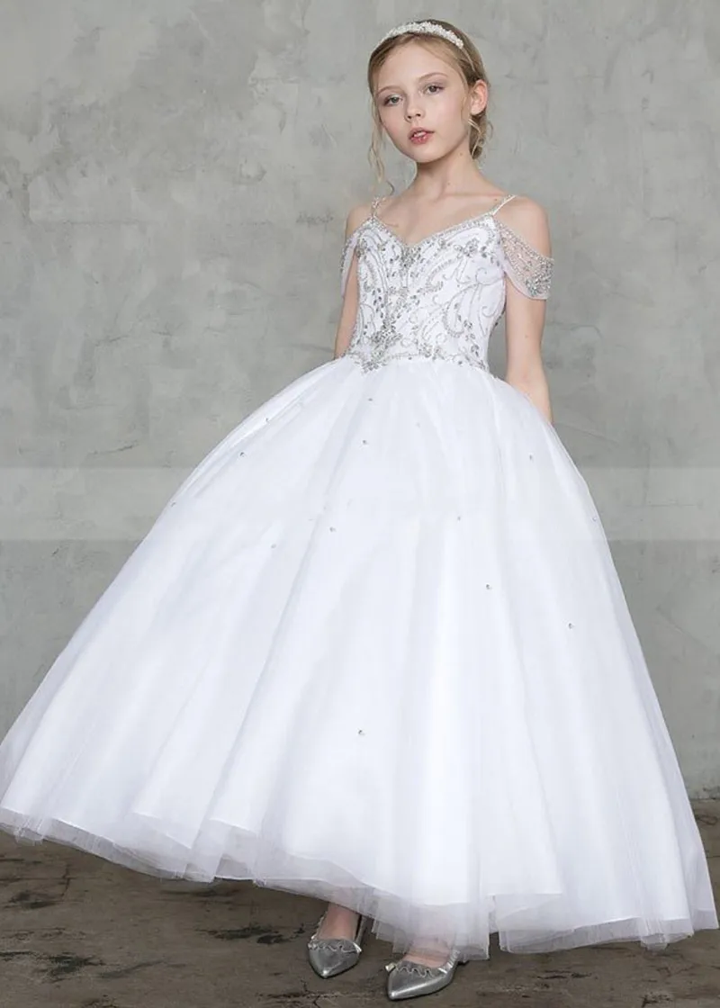 A-Line White Flower Girl Dress for Wedding Crystals Beading Straps Corset Back Princess Pageant Gown Party Dress
A-Line White Flower Girl Dress for Wedding Crystals Beading Straps Corset Back Princess Pageant Gown Party Dress