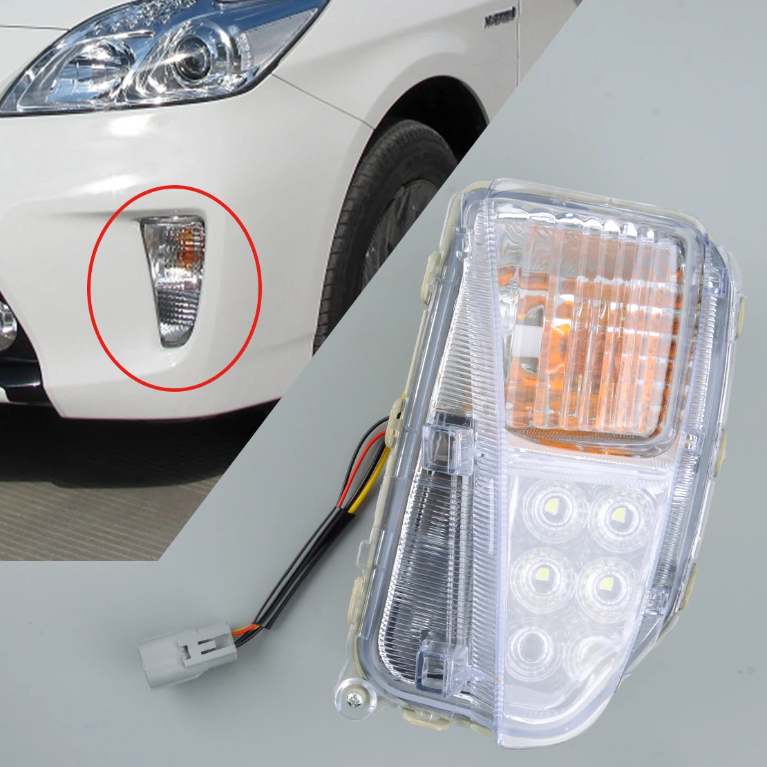 LED Car Front Bumper Left Driver Side Fog Light Lamp DRL Fit For Toyota Prius 2012 2013 2014 2015
LED Car Front Bumper Left Driver Side Fog Light Lamp DRL Fit For Toyota Prius 2012 2013 2014 2015