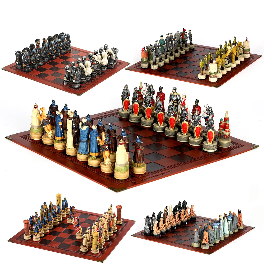 Chess desktop intelligence game movie theme toy luxury knight hand-painted checkers backgammon 32pcs card gift collection charac
Chess desktop intelligence game movie theme toy luxury knight hand-painted checkers backgammon 32pcs card gift collection charac