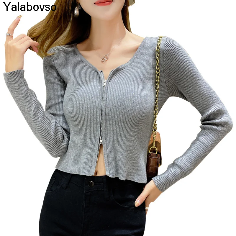 2021women's Spring Bottoming Shirts Ladies Coat Cardigan Zipper Korean Tops Autumn Short Sweater Female Tees New Arrivals
2021women's Spring Bottoming Shirts Ladies Coat Cardigan Zipper Korean Tops Autumn Short Sweater Female Tees New Arrivals