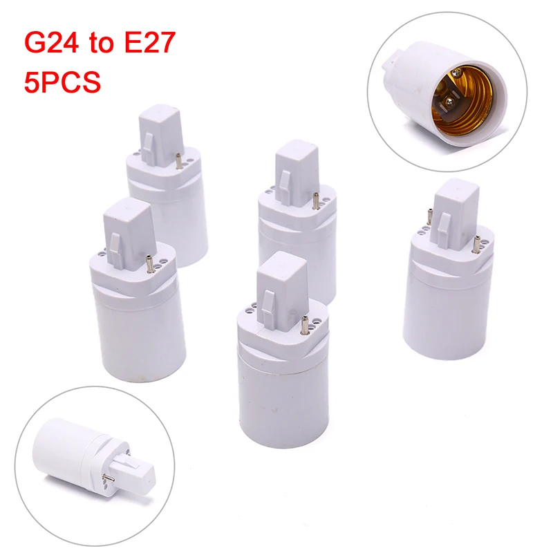 5PCS G24 To E27 Socket LED Lamp Adapter Flexible Extend Lamp Base LED Light High Quality
5PCS G24 To E27 Socket LED Lamp Adapter Flexible Extend Lamp Base LED Light High Quality