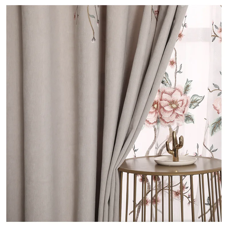 Chinese Style Single-sided Cashmere Embroidered Curtain Fabric Product Customization Curtain for Living Room Bedroom Curtains
Chinese Style Single-sided Cashmere Embroidered Curtain Fabric Product Customization Curtain for Living Room Bedroom Curtains