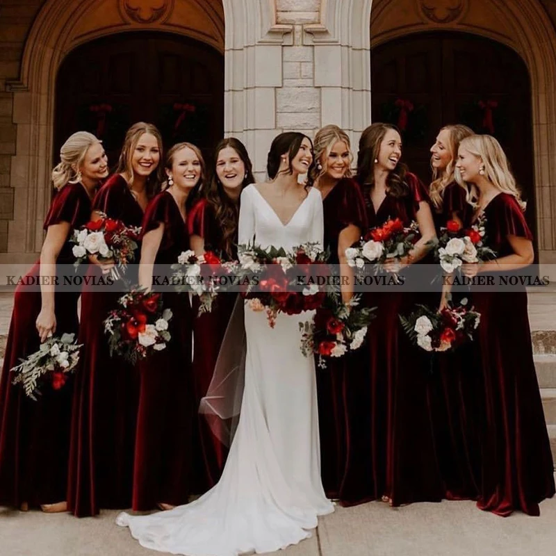 Бархатные платья Kadier Novias длиной в Пол, бордовое для свадебной вечеринки подружки невесты 2021 vestido de fiesta de boda
Бархатные платья Kadier Novias длиной в Пол, бордовое для свадебной вечеринки подружки невесты 2021 vestido de fiesta de boda