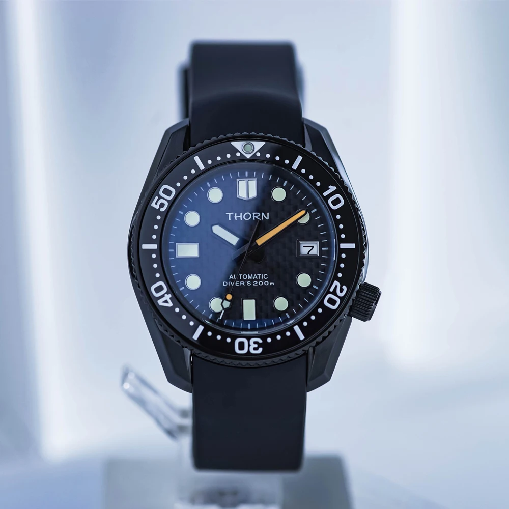 THORN Men's Diver Watch Black PVD Coated Stainless Steel Case Sapphire 42mm NH35 Automatic Movement 200M Waterproof Super Lume
THORN Men's Diver Watch Black PVD Coated Stainless Steel Case Sapphire 42mm NH35 Automatic Movement 200M Waterproof Super Lume