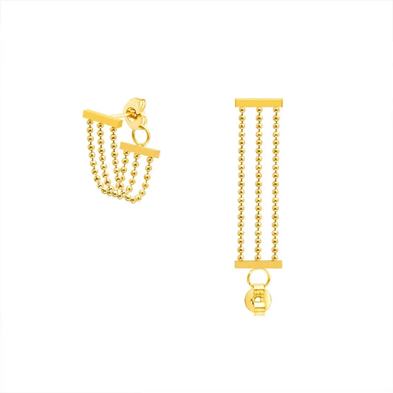 Long Tassel Stud Earrings for Women Gold Plated Beads Dangle Earrings Stainless Steel Ear Piercing Boucle Doreille Trendy
Long Tassel Stud Earrings for Women Gold Plated Beads Dangle Earrings Stainless Steel Ear Piercing Boucle Doreille Trendy