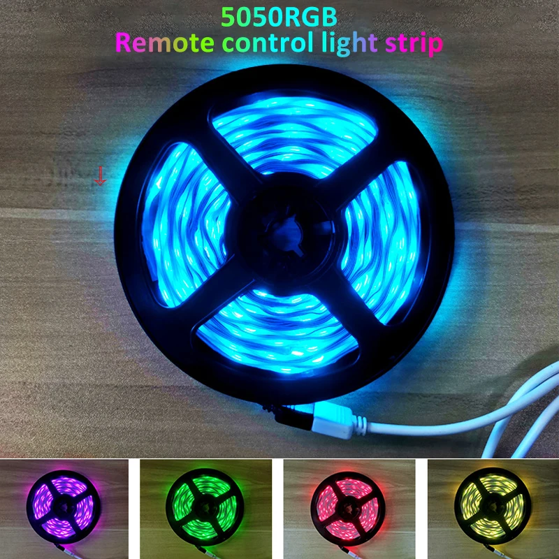 LED Strips Lights Bluetooth Led RGB 5050 Flexible Tape Diode 10M 15M DC 12V Remote Control+Adapter Blacklight Lef Bedroom | Лампы и