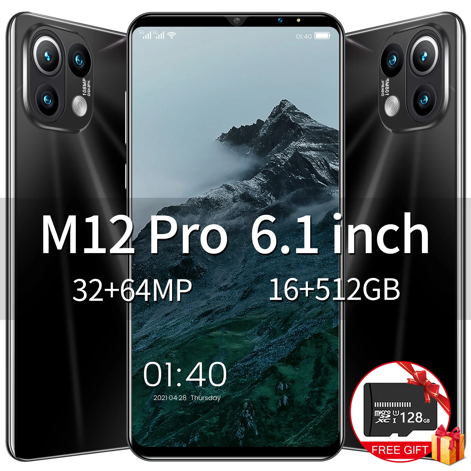 Smartphone Xiao M12 Pro 16GB 512GB Android 11.0 Mobile Phone MTK6889 6.1Inch Global Version Dual SIM Card 32+64MP 6000mAh 5G
Smartphone Xiao M12 Pro 16GB 512GB Android 11.0 Mobile Phone MTK6889 6.1Inch Global Version Dual SIM Card 32+64MP 6000mAh 5G