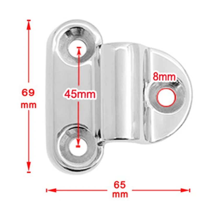 Marine Grade 316 Stainless Steel Boat Folding Pad Eye Lashing D Ring Tie Down Cleat for Yacht Motorboat for 30mm Rope
Marine Grade 316 Stainless Steel Boat Folding Pad Eye Lashing D Ring Tie Down Cleat for Yacht Motorboat for 30mm Rope