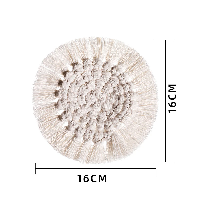 1PC Handmade Macrame Placemats Non-slip Insulation Coaster Braid Insulation Mats Cup Bohemia Style Home Kitchen Accessories
1PC Handmade Macrame Placemats Non-slip Insulation Coaster Braid Insulation Mats Cup Bohemia Style Home Kitchen Accessories