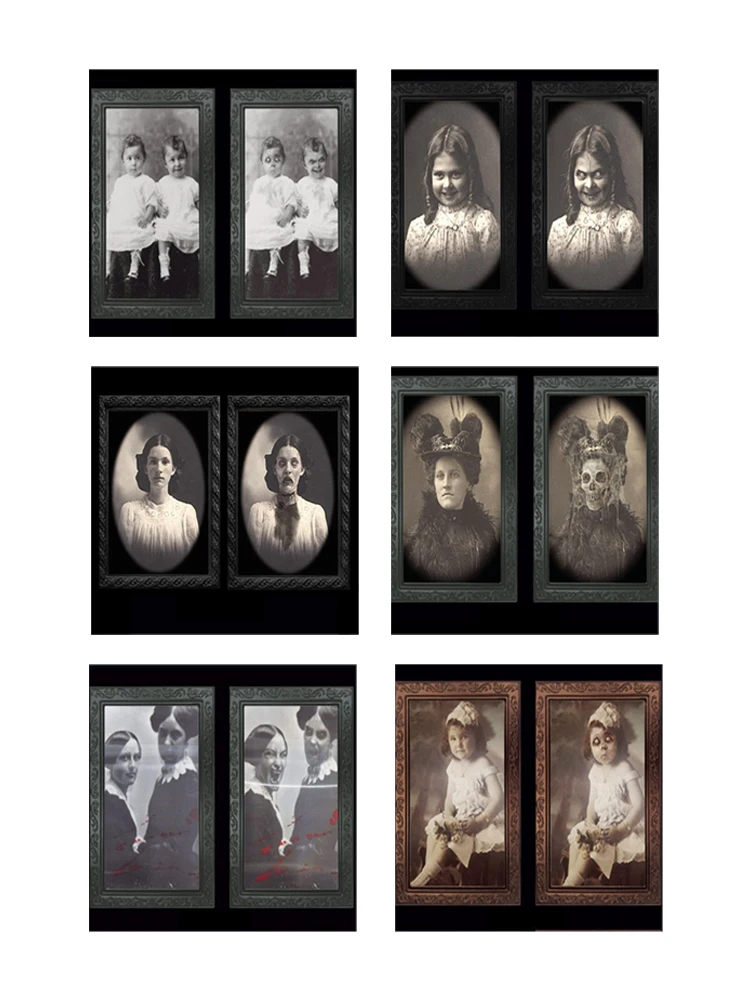 Changeable 3D Ghost Face Photo Frame Horror Portrait Picture Halloween Party Horror Bar Haunted House Decoration Props 38x25CM
Changeable 3D Ghost Face Photo Frame Horror Portrait Picture Halloween Party Horror Bar Haunted House Decoration Props 38x25CM