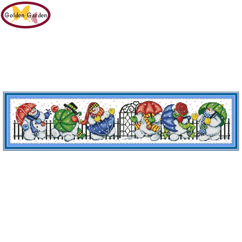GG Snowman and Umbrella Cross Stitch Kit 11CT 14CT Chinese Embroidery Needlework Set Cartoon Cross Stitch Pattern for Home Decor
GG Snowman and Umbrella Cross Stitch Kit 11CT 14CT Chinese Embroidery Needlework Set Cartoon Cross Stitch Pattern for Home Decor