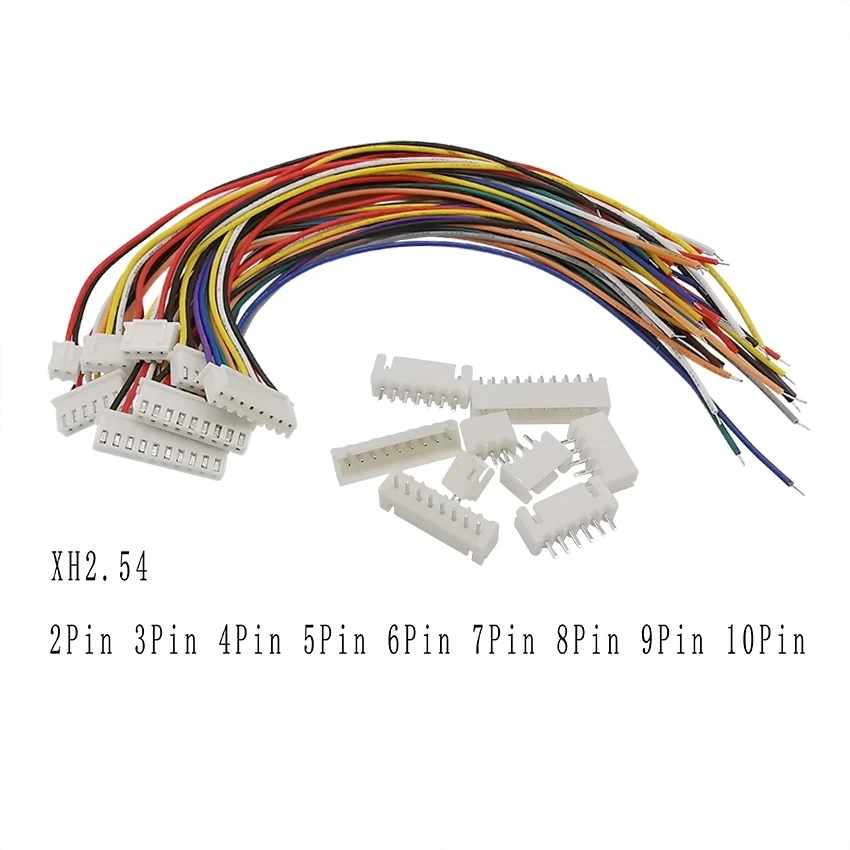 

5/10 комплектов XH2.54 JST 20 см 2P 3P 4P 5P 6P 7P 8P 9P 10 контактов штекер XH 2,54 мм разъемы для кабеля XH 2,54 разъем для провода