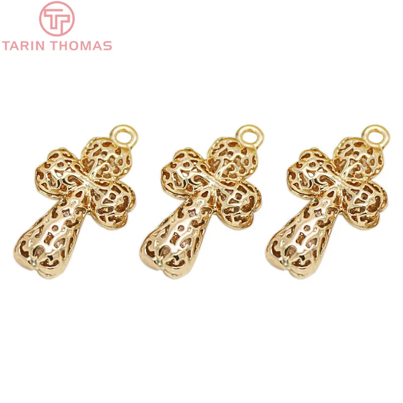 6PCS 13x24MM 24K Champagne Gold Color Plated Brass Hollow Cross Charms Pendants High Quality Diy Jewelry Accessories 
6PCS 13x24MM 24K Champagne Gold Color Plated Brass Hollow Cross Charms Pendants High Quality Diy Jewelry Accessories