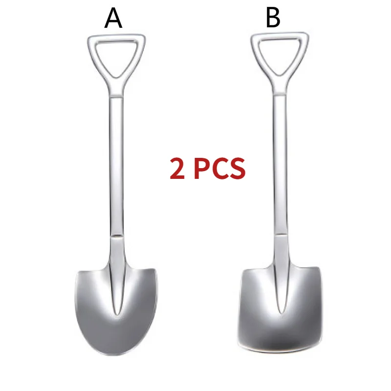 2PCS/set Stainless Steel Iron Shovel Spoon Coffee Ice Cream Spoon Engineering Shovel Retro Cute Square Head Spoon Kitchen Gadget
2PCS/set Stainless Steel Iron Shovel Spoon Coffee Ice Cream Spoon Engineering Shovel Retro Cute Square Head Spoon Kitchen Gadget