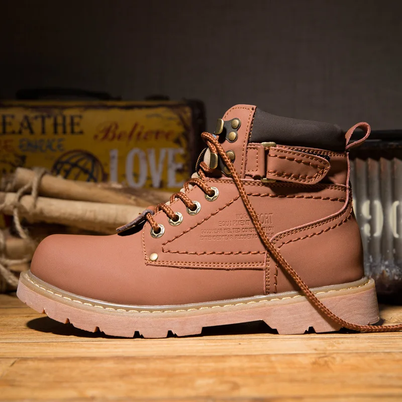 Retro Men's Motorcycle Boots Men's Work Shoes Ankle Boots Waterproof Martin Boots Lace-up High Top Men Casual Shoes Antislip
Retro Men's Motorcycle Boots Men's Work Shoes Ankle Boots Waterproof Martin Boots Lace-up High Top Men Casual Shoes Antislip