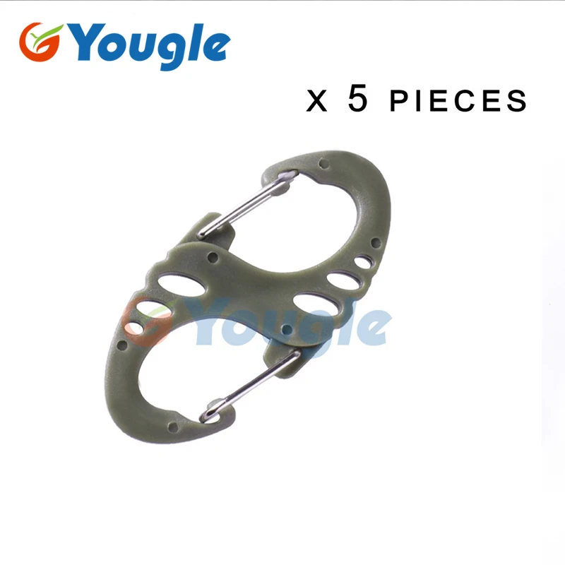 YOUGLE 5 pcs/lot 8 S Shaped EDC quick release and link Buckles Carabiner Clip Hook Key Chain Ring For Camping Hiking
YOUGLE 5 pcs/lot 8 S Shaped EDC quick release and link Buckles Carabiner Clip Hook Key Chain Ring For Camping Hiking