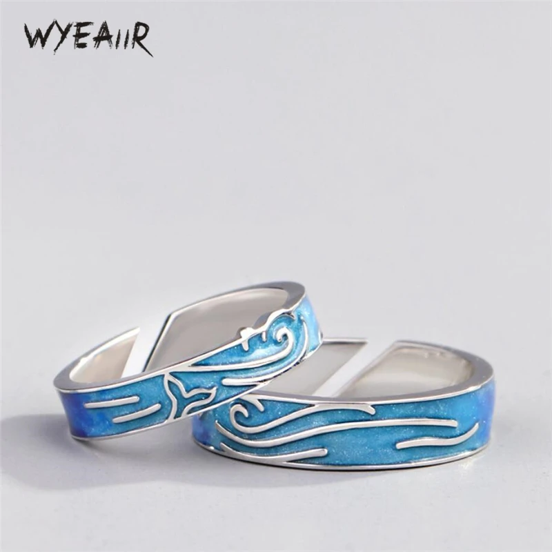 Парные кольца WYEAIIR, Океанский КИТ, волна, рыбий хвост, подарок, романтичное искусственное серебро, женское регулируемое открытие
Парные кольца WYEAIIR, Океанский КИТ, волна, рыбий хвост, подарок, романтичное искусственное серебро, женское регулируемое открытие