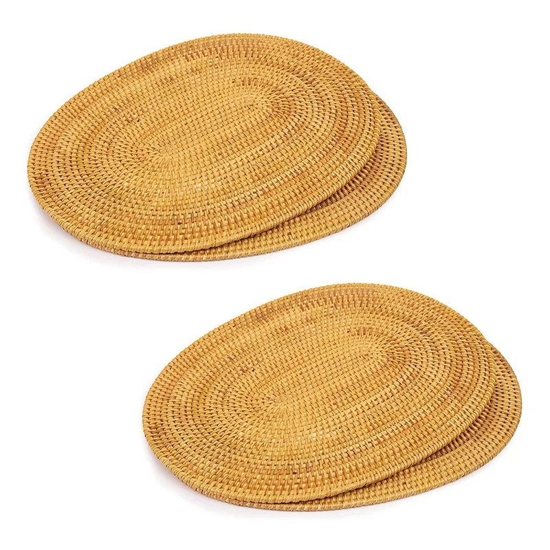 4 Pcs Oval Rattan Placemat,Natural Rattan Hand-Woven,Tea Ceremony Accessories,Suitable for Dining Room, Kitchen,Etc
4 Pcs Oval Rattan Placemat,Natural Rattan Hand-Woven,Tea Ceremony Accessories,Suitable for Dining Room, Kitchen,Etc