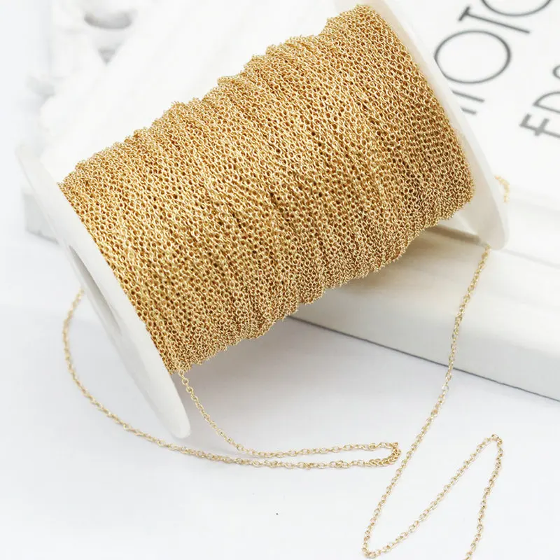 1 Meter 14K Real Gold Plated Brass Thin Chain For DIY Jewelry Making Flat O Chains Accessories Findings
1 Meter 14K Real Gold Plated Brass Thin Chain For DIY Jewelry Making Flat O Chains Accessories Findings
