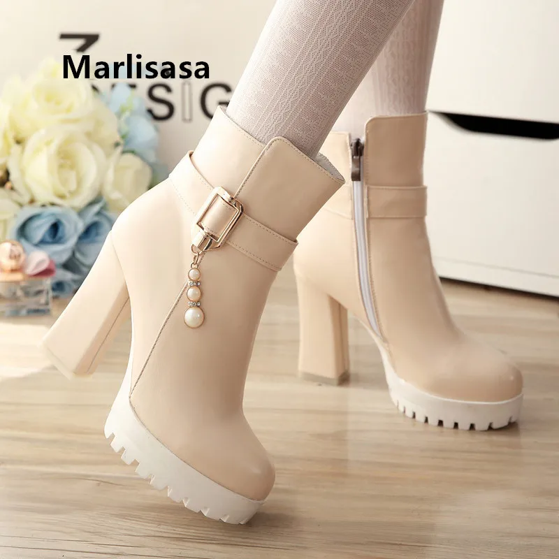 Female Fashion Black Comfortable Pu Leather High Heel Boots Women Cute Sweet Side Zipper Autumn & Winter Beige Boots Botas G6043
Female Fashion Black Comfortable Pu Leather High Heel Boots Women Cute Sweet Side Zipper Autumn & Winter Beige Boots Botas G6043