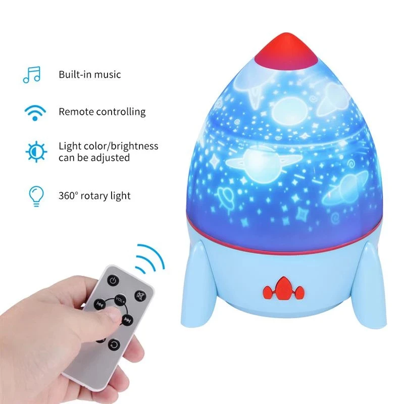Rocket Galaxy Projector LED Night Light USB Music With Remote Control Light For Kids Children'S Gift Decor Lamp
Rocket Galaxy Projector LED Night Light USB Music With Remote Control Light For Kids Children'S Gift Decor Lamp