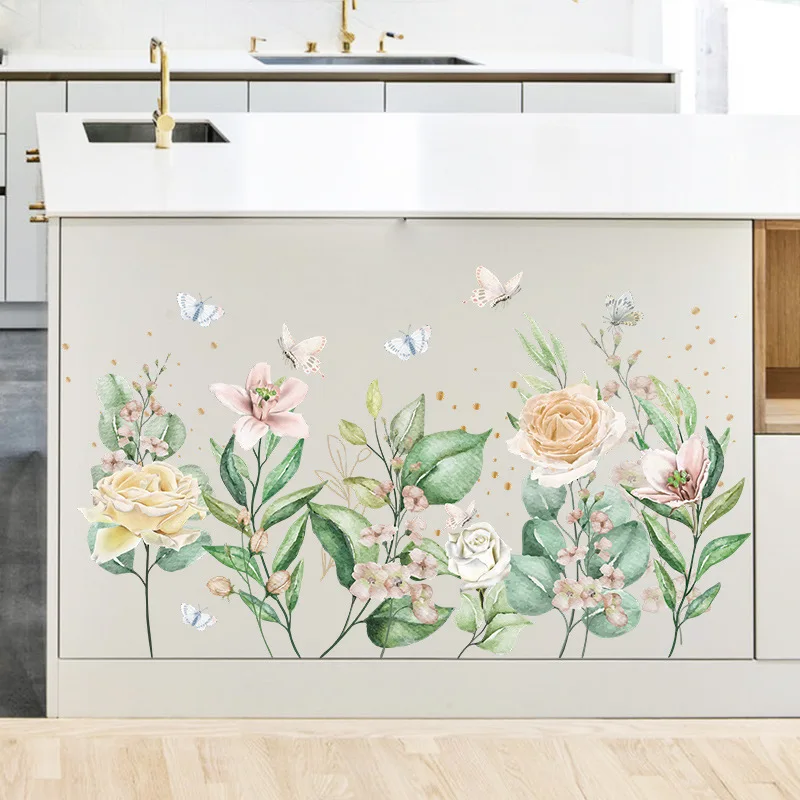 Tropical Green Plants Flowers Butterfly Wallpaper Bedroom Home Wall Beautification Decorative Wall Stickers Self-Adhesive
Tropical Green Plants Flowers Butterfly Wallpaper Bedroom Home Wall Beautification Decorative Wall Stickers Self-Adhesive