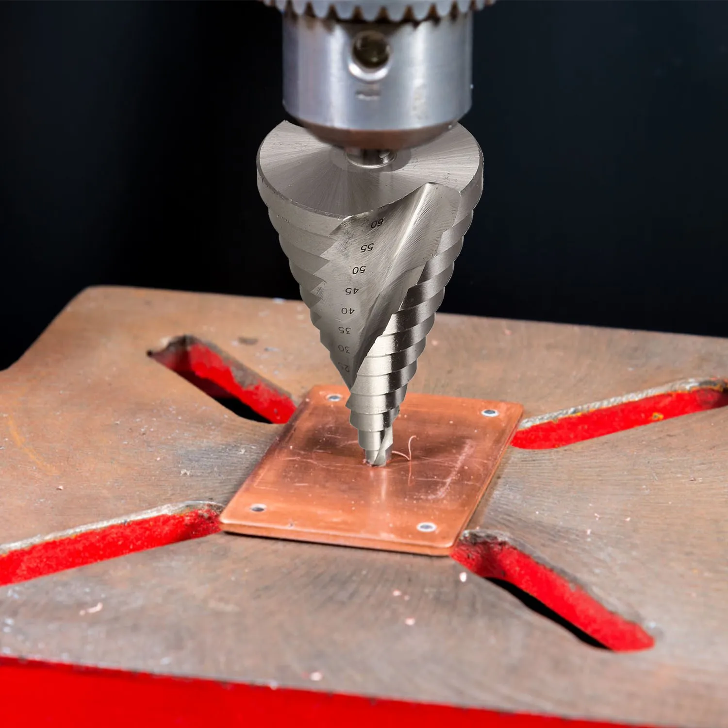 6-60MM HSS Step Drill Bit Pagoda Drill Spiral Multi-Function 12 Working Steps Drill Spiral Groove Reamer Power Tools Metal Drill
6-60MM HSS Step Drill Bit Pagoda Drill Spiral Multi-Function 12 Working Steps Drill Spiral Groove Reamer Power Tools Metal Drill