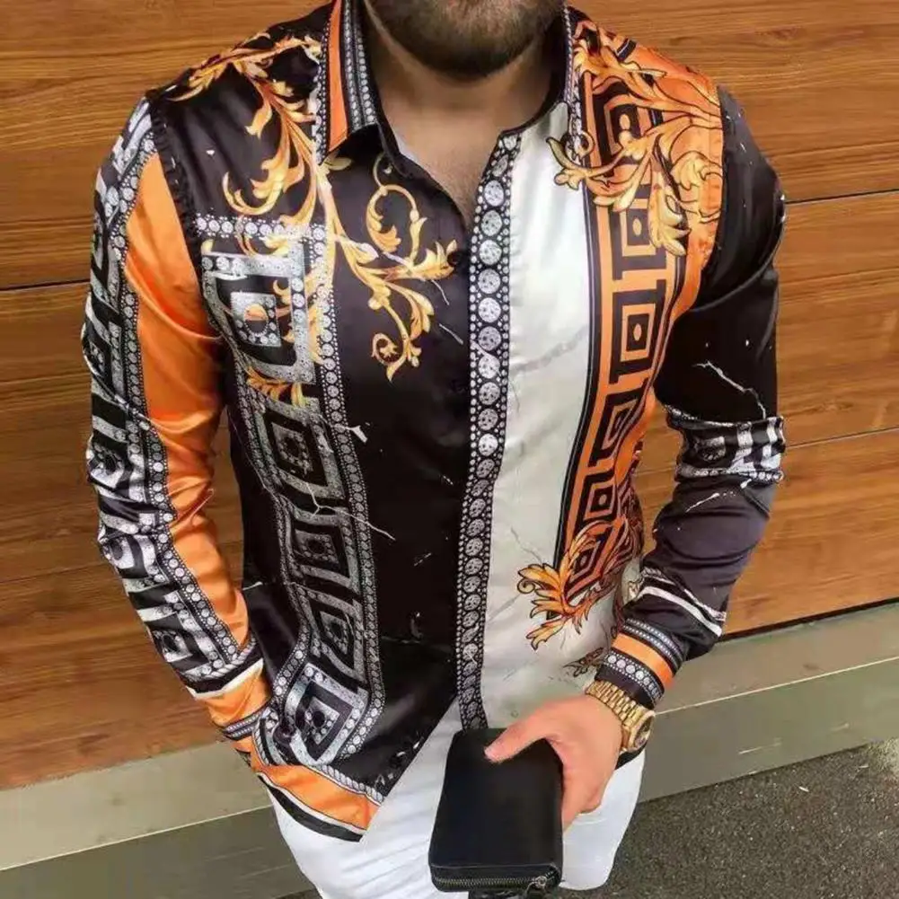 New Retro Print Men Shirt Turn-down Collar Shrink Resistant Comfy Smooth Long Sleeve Buttons Slim Shirt Streetwear for Office
New Retro Print Men Shirt Turn-down Collar Shrink Resistant Comfy Smooth Long Sleeve Buttons Slim Shirt Streetwear for Office