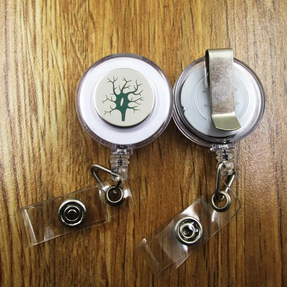 

Spindle Neuron ID Badge Reel gift for him/her friend family retractable recoil id badge holder work fun
