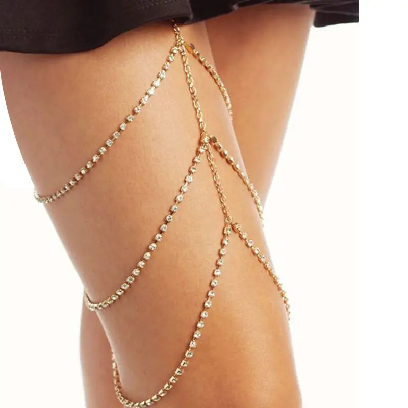 Fashion sexy shining Rhinestone leg chain body jewelry summer beach shining waist chain thigh chain abdomen jewelry gift wholesa
Fashion sexy shining Rhinestone leg chain body jewelry summer beach shining waist chain thigh chain abdomen jewelry gift wholesa