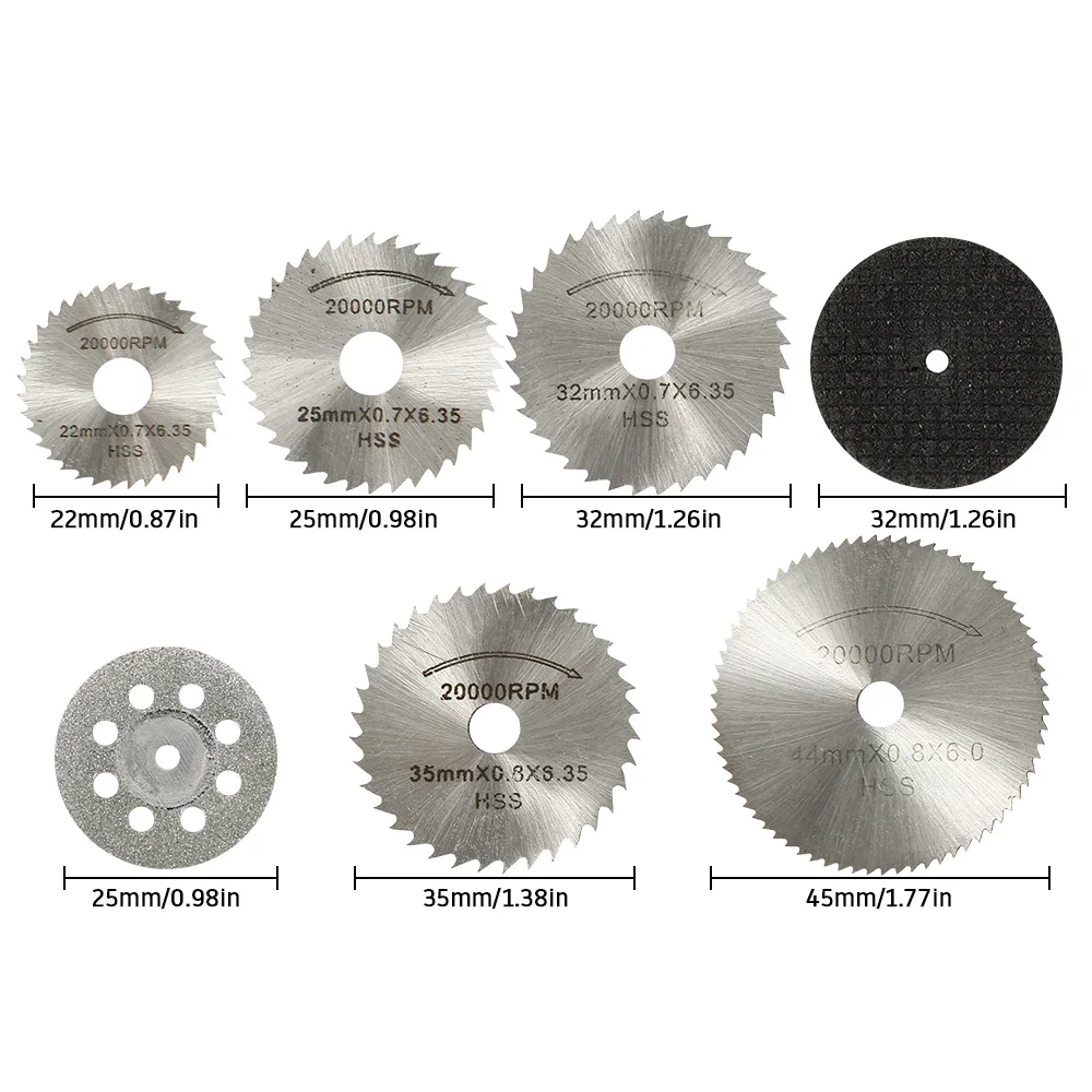 31pcs Diamond Cutting Wheels HSS Circular Saw Blade Rotary Woodworking Tool for Dremel Mini Drill Rotary Tool Accessories
31pcs Diamond Cutting Wheels HSS Circular Saw Blade Rotary Woodworking Tool for Dremel Mini Drill Rotary Tool Accessories